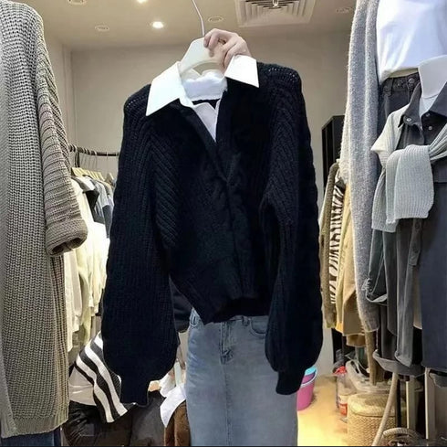 Winter Casual Knitted Collar Pullover Sweaters